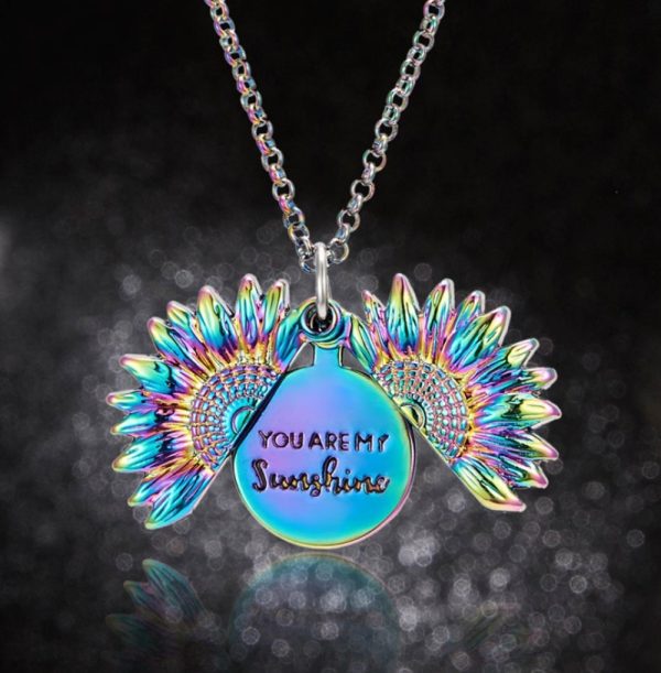 Sunflower Double Lettering Necklace - Image 7