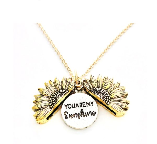 Sunflower Double Lettering Necklace - Image 6